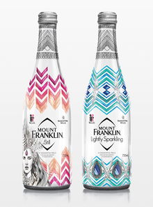 纯天然有气矿泉水包装设计 日用百货中的清新美学